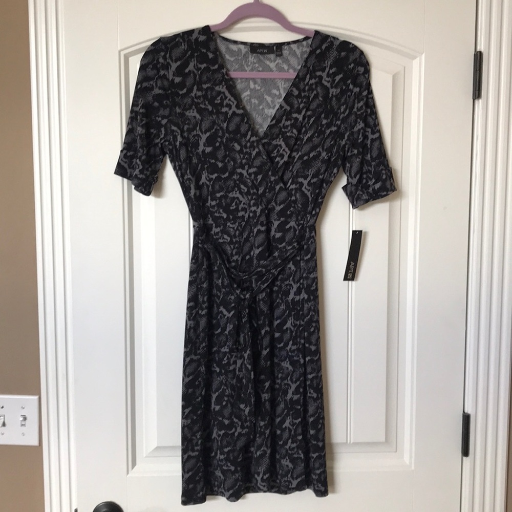 snake skin dress with tie